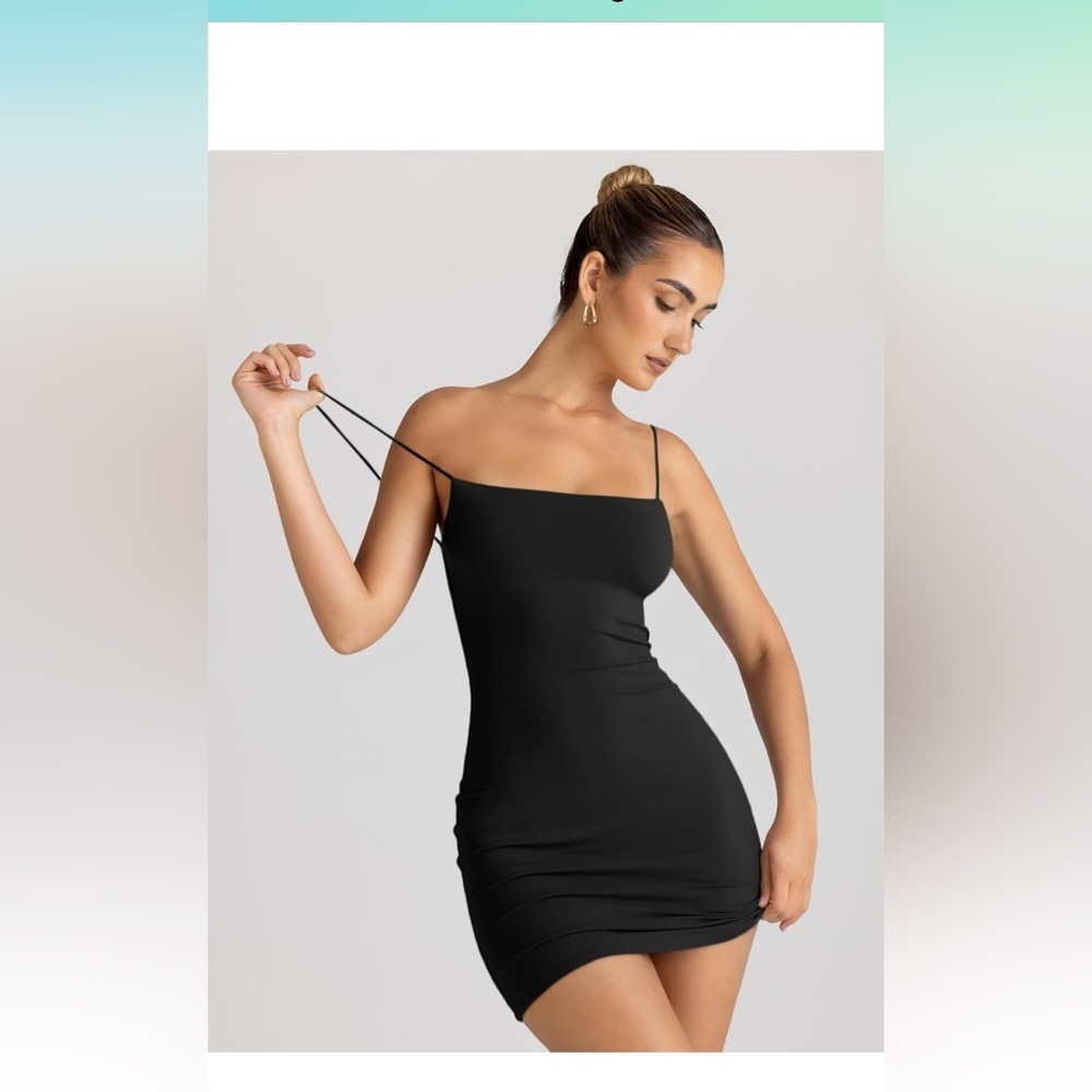 Women Mini Dress Sexy Bodycon Dress Backless Spaghetti Strap Size S - Picture 3 of 12